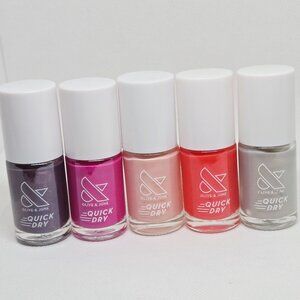 BUNDLE OF 5 NEW KOREA OLIVE & JUNE QUICK DRY NAIL POLISH ASSTD COLORS $55 VALUE
